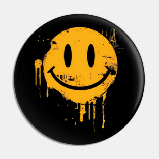 Graffiti Smiley Pin
