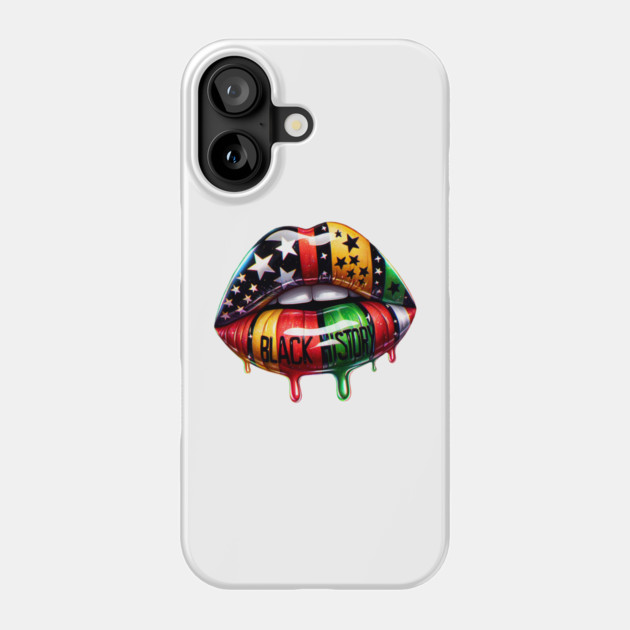 Black History lips Pan African Colors Phone Case by UrbanLifeApparel
