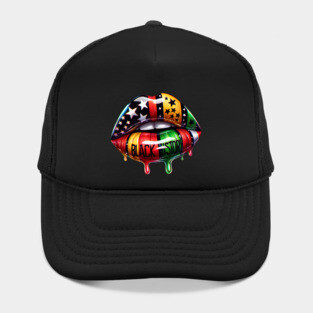 Black History lips Pan African Colors Hat