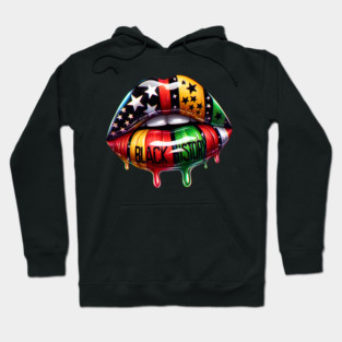 Black History lips Pan African Colors Hoodie
