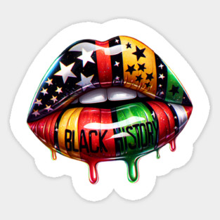 Black History lips Pan African Colors Magnet