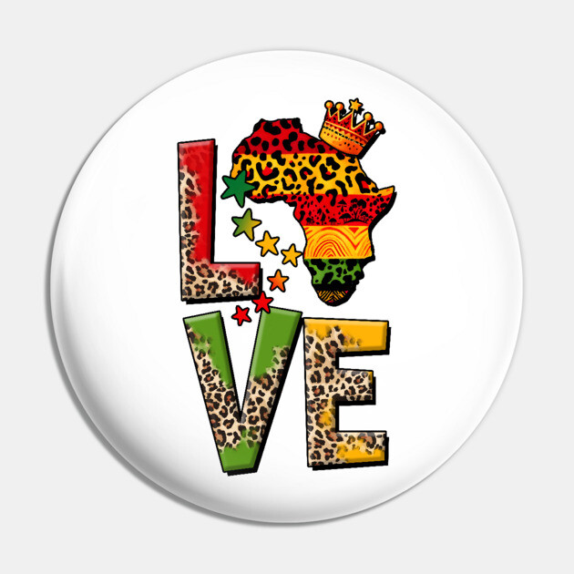 Love Africa Pin by UrbanLifeApparel