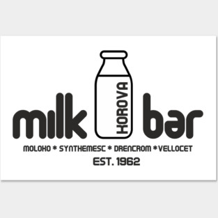 korova milk bar moloko clockwork orange Posters and Art