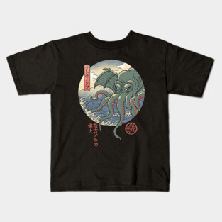 Cthulhu Ukiyo-e Kids T-Shirt