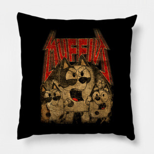 Vintage Muffin bluey Pillow