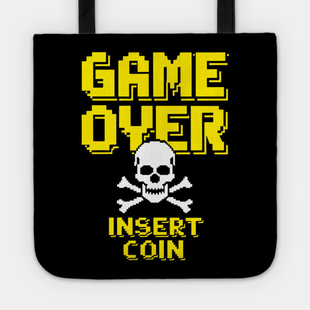 Game Over Insert Coin Retro Video Game Tote by Anticorporati