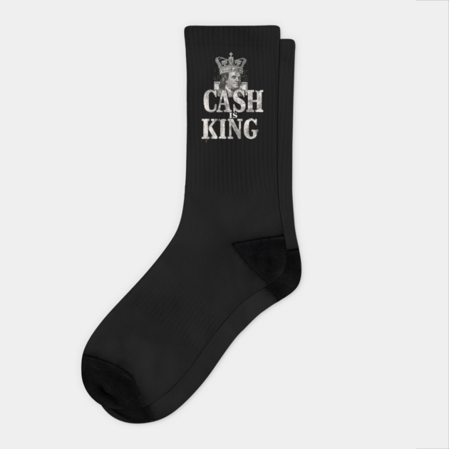 Cash is king, Benjamins Socks by UrbanLifeApparel