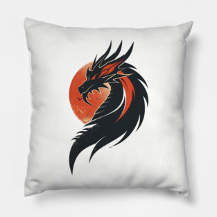 Black Dragon Pillow