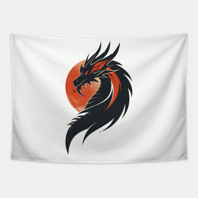 Black Dragon Tapestry by UrbanLifeApparel