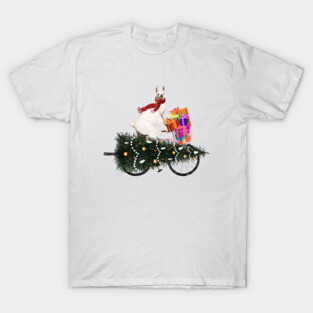 Llama Bringing Home Christmas Tree T-Shirt