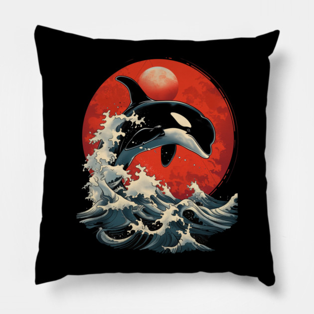 Orca Killer Whale Pillow by UrbanLifeApparel