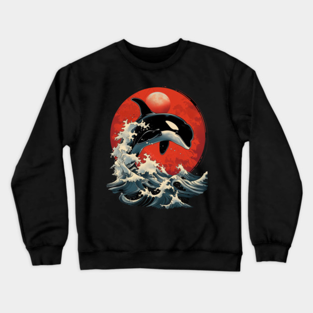 Orca Killer Whale Crewneck Sweatshirt by UrbanLifeApparel