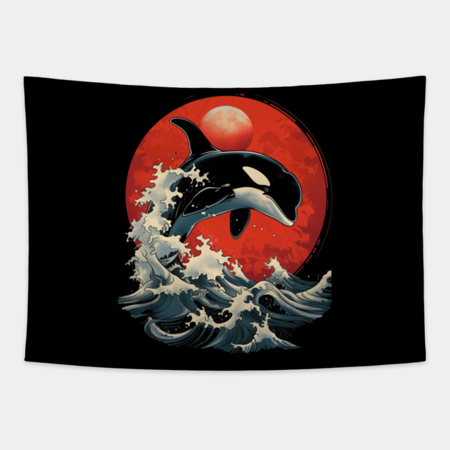 Orca Killer Whale Tapestry by UrbanLifeApparel