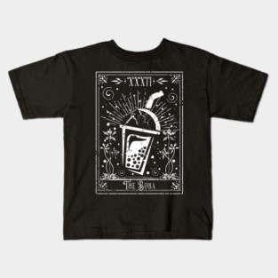 The Boba Tea Tarot Card Kids T-Shirt