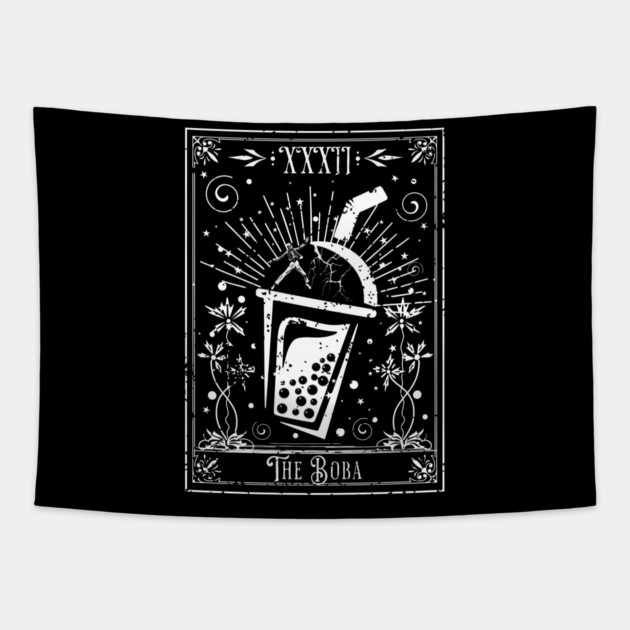 The Boba Tea Tarot Card Tapestry by H. R. Sinclair
