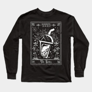 The Boba Tea Tarot Card Long Sleeve T-Shirt