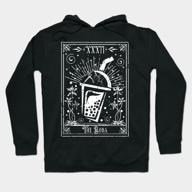 The Boba Tea Tarot Card Hoodie by H. R. Sinclair