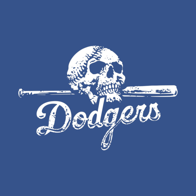 Dodgers Bat and Skull by Throwzack