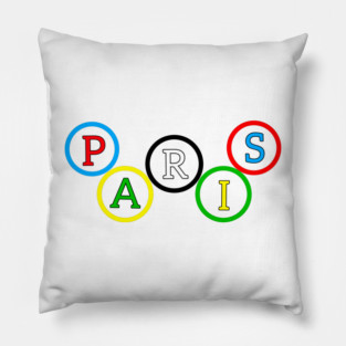 Olympics paris with circle logo Pillow