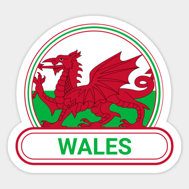 Wales Country Badge - Wales Flag Magnet by Yesteeyear