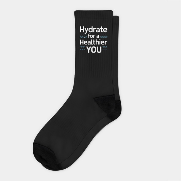 Hydrate For A Healthier You Socks by MakerMind8.2