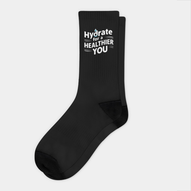Hydrate For A Healthier You Socks by MakerMind8.2