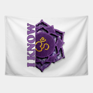Connect to Your Spiritual Self with Crown Chakra "I KNOW" Affirmations Tapestry