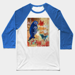 Chagall Otter Yellow Baseball T-Shirt