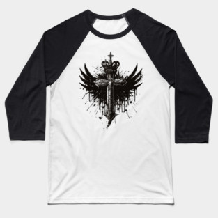 Hip Hop Cross Wings Baseball T-Shirt