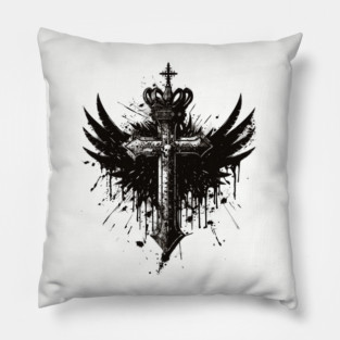 Hip Hop Cross Wings Pillow