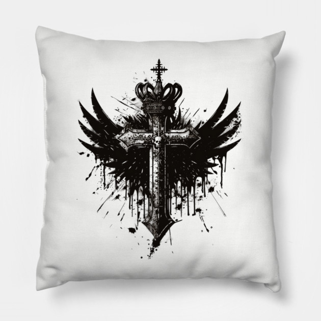 Hip Hop Cross Wings Pillow by UrbanLifeApparel