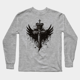Hip Hop Cross Wings Long Sleeve T-Shirt