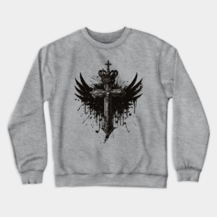 Hip Hop Cross Wings Crewneck Sweatshirt