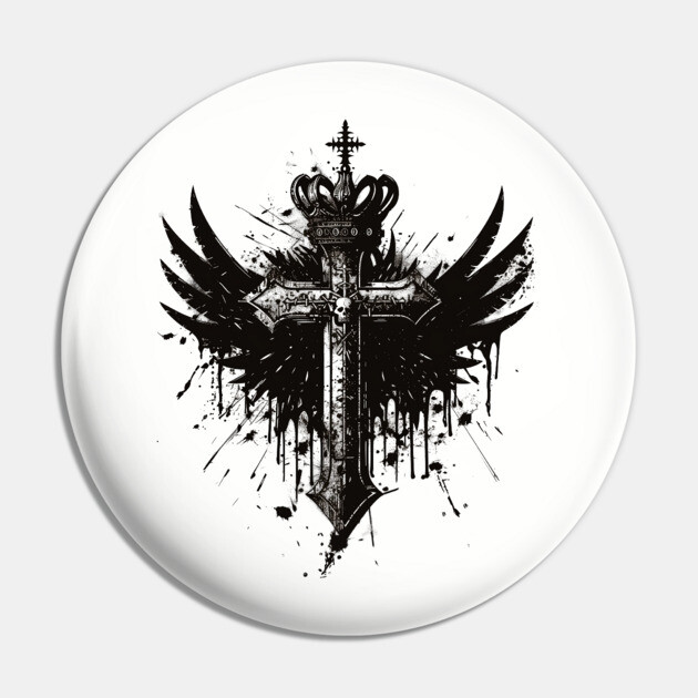 Hip Hop Cross Wings Pin by UrbanLifeApparel