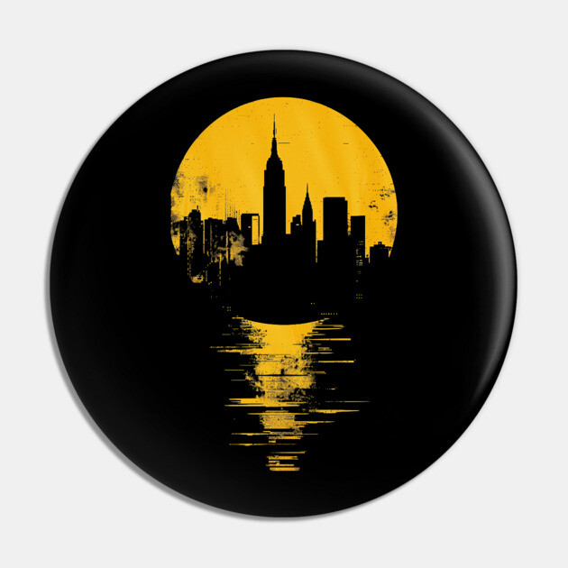 Urban City Life Sunset Pin by UrbanLifeApparel