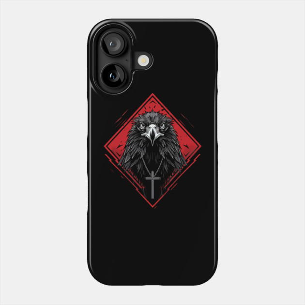 Urban Life Crow with Cross Phone Case by UrbanLifeApparel