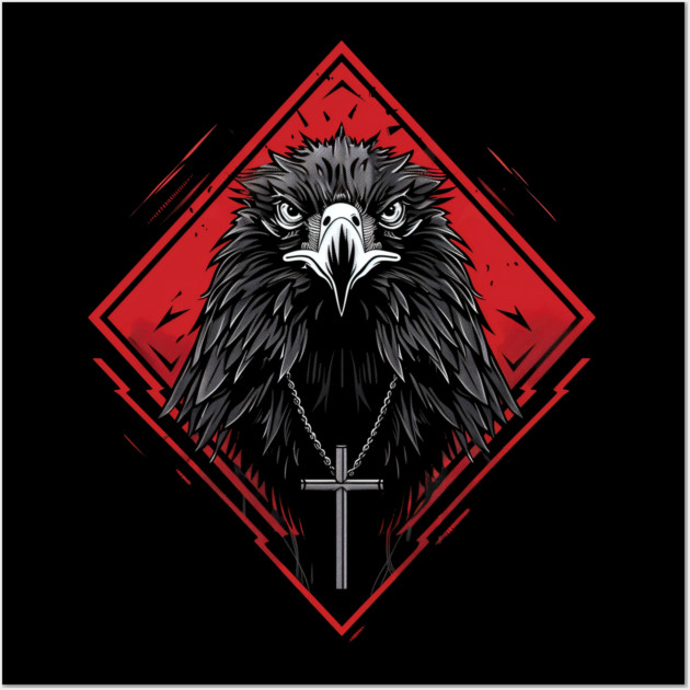 Urban Life Crow with Cross Wall Art by UrbanLifeApparel