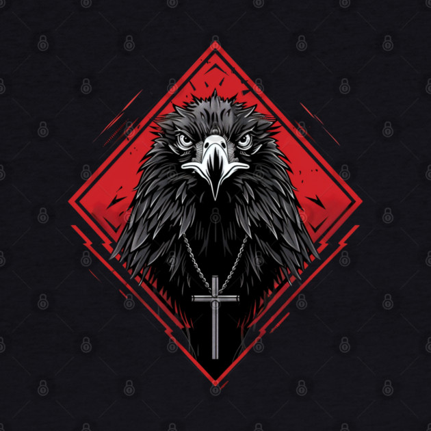 Urban Life Crow with Cross by UrbanLifeApparel
