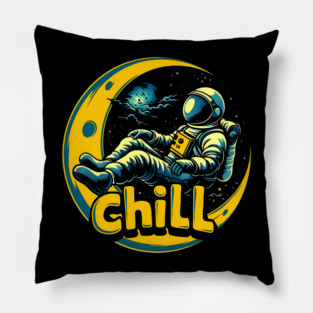 Urban Chill Astronaut on the moon Pillow
