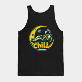 Urban Chill Astronaut on the moon Tank Top