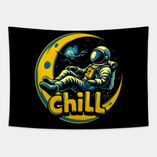 Urban Chill Astronaut on the moon Tapestry