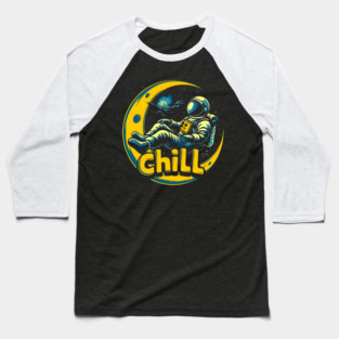 Urban Chill Astronaut on the moon Baseball T-Shirt