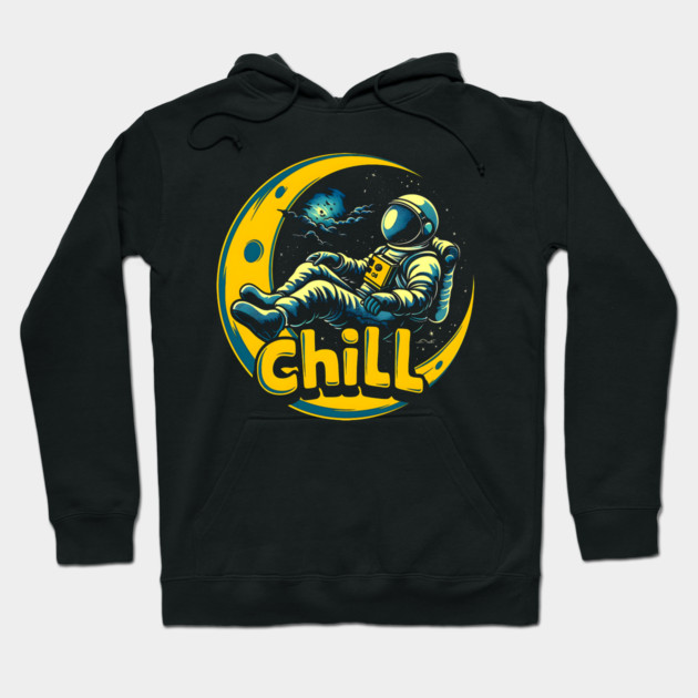 Urban Chill Astronaut on the moon Hoodie by UrbanLifeApparel