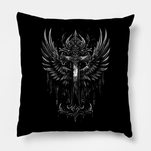 Hip Hop Wings Cross Pillow by UrbanLifeApparel