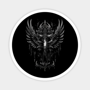 Hip Hop Wings Cross Magnet