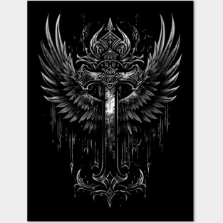 Hip Hop Wings Cross Posters and Art