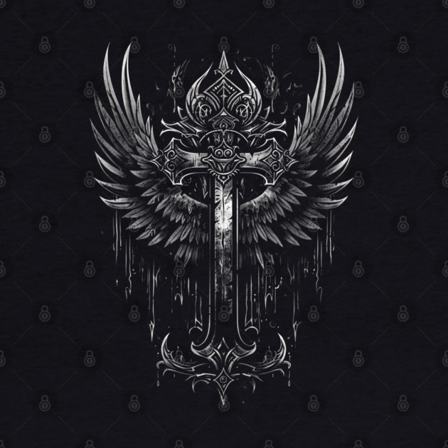 Hip Hop Wings Cross by UrbanLifeApparel