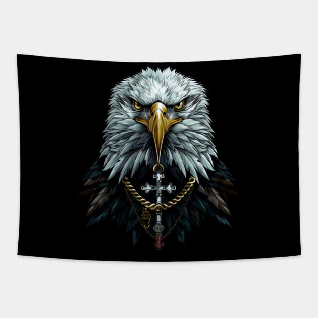 Urban Life Eagle with Cross Tapestry by UrbanLifeApparel