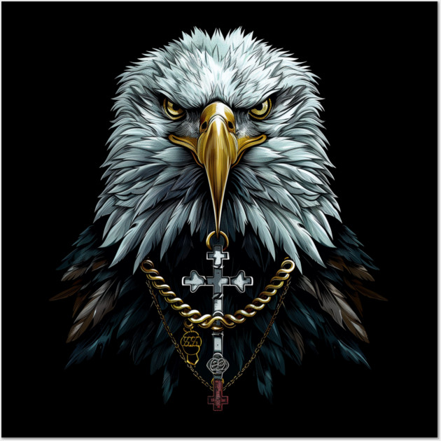 Urban Life Eagle with Cross Wall Art by UrbanLifeApparel
