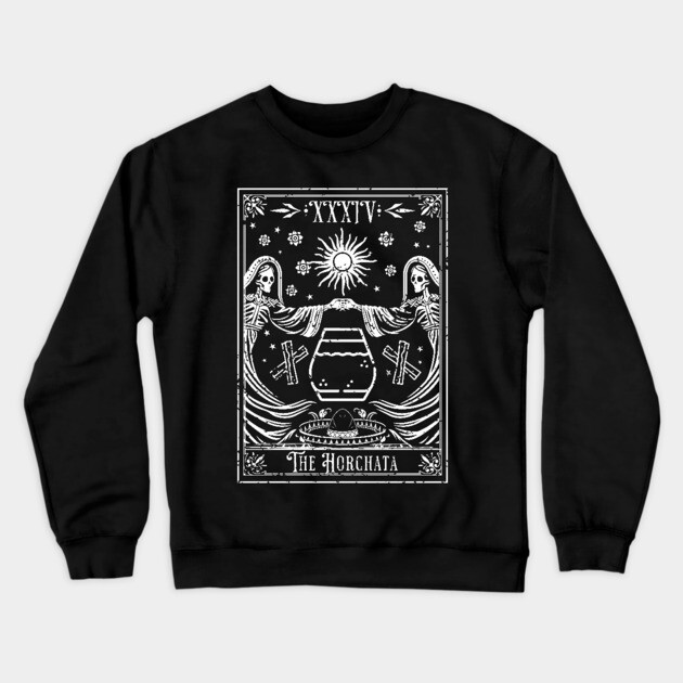 The Horchata Tarot Card Crewneck Sweatshirt by H. R. Sinclair